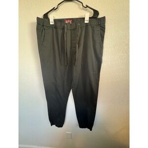 Matchstick Jogger Pants Men Size 40 Dark Gray Cotton Twill Elastic Waist Cuffs
